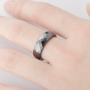 Fashion Diamond Multi-Faceted Stone Ceramic ring party ring event gift